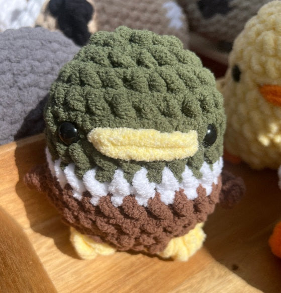 Chunky Crochet Duck Trio | Mallard, Chick, and Classic Duck