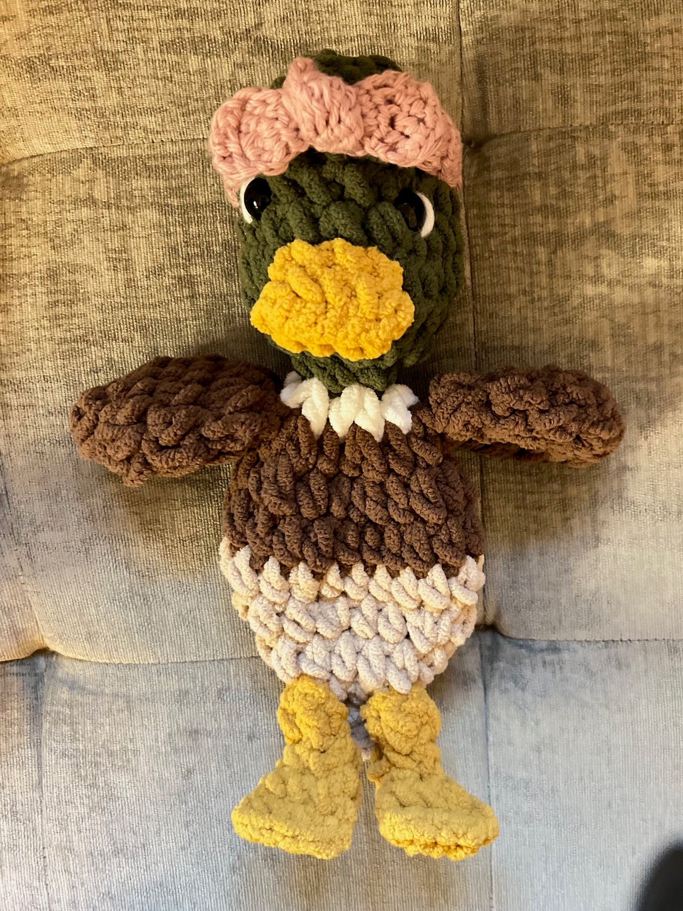 Mallard Duck Snuggler Lovey | Crochet Lovey | Crochet Duck | Crochet Toy Duck