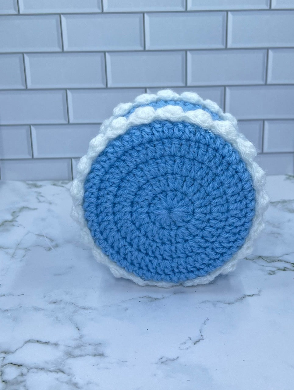 Blueberry Cake Crochet Trinket Box | Handmade Wooden Keepsake with Magnetic Closure