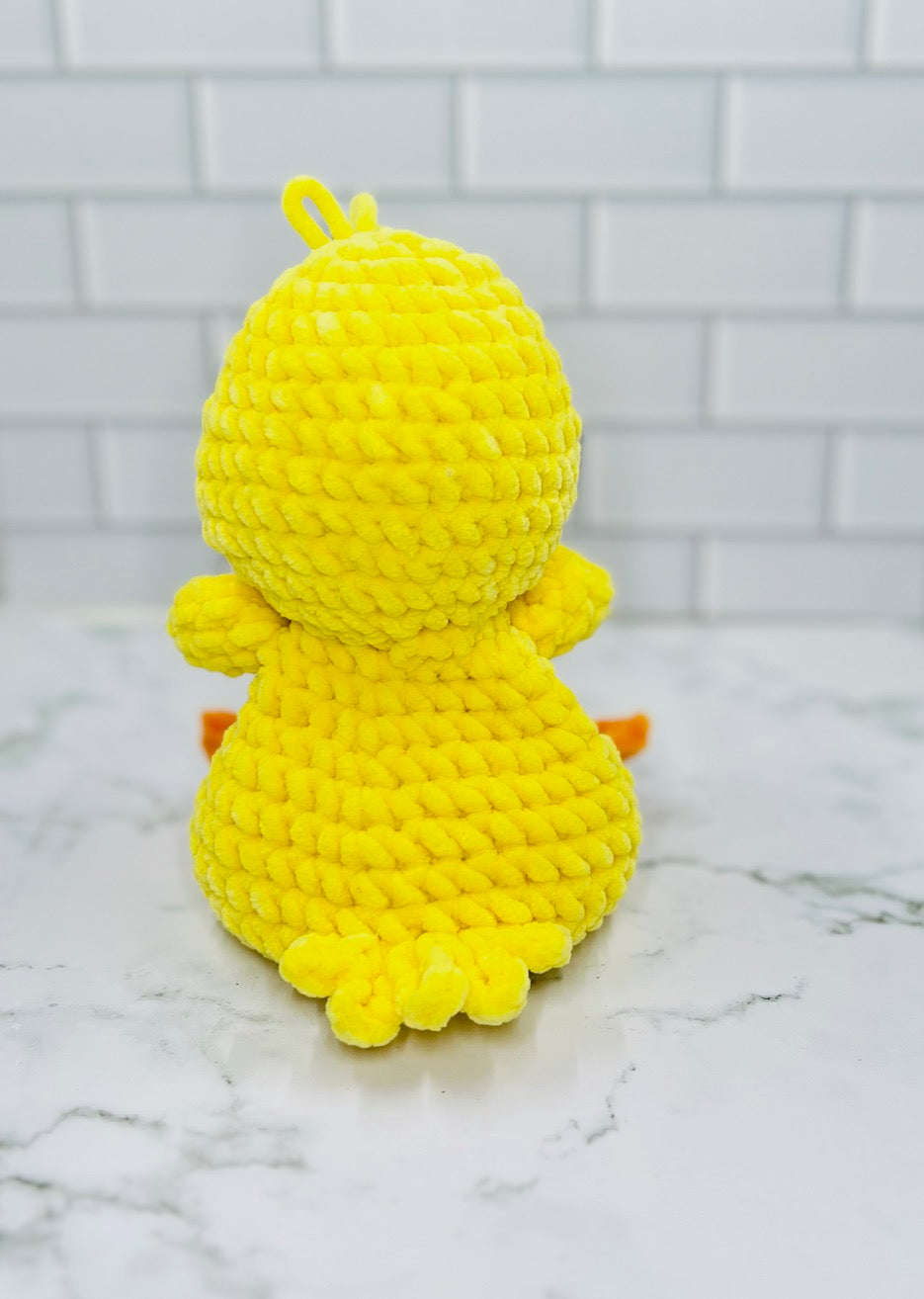 Couch Brigade Weighted Crochet Chick | Chunky Chenille Amigurumi Plush