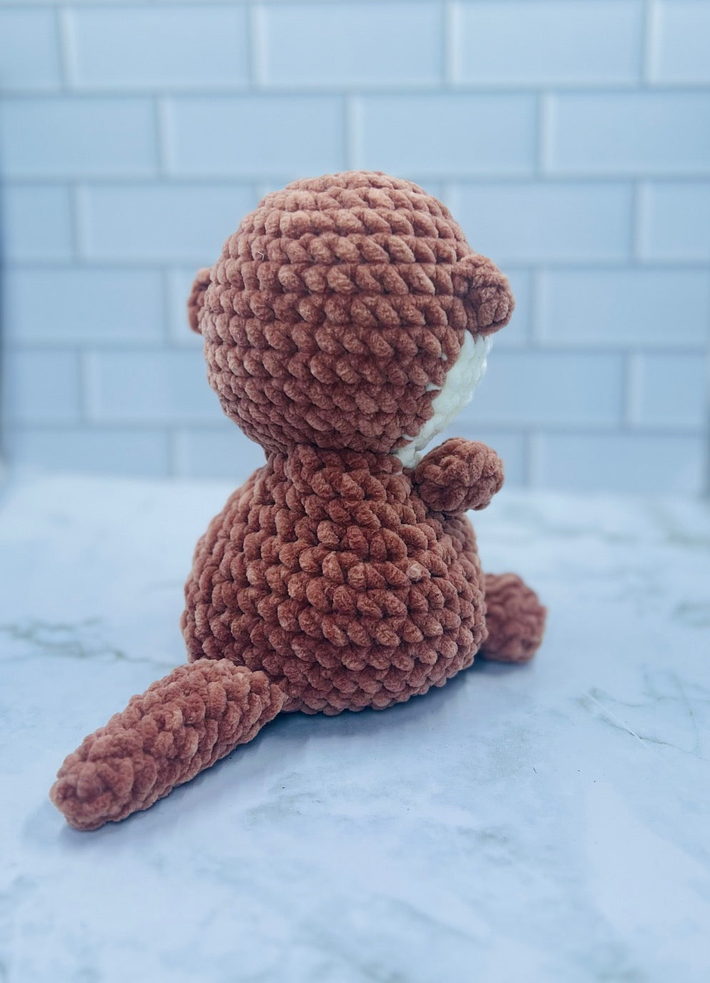 Ophelia the Otter | Weighted Crochet Otter Plush | Chunky Chenille Amigurumi
