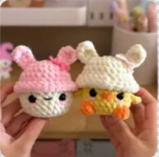 Crochet Baby Chick Plush with Hat