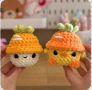 Crochet Baby Chick Plush with Hat