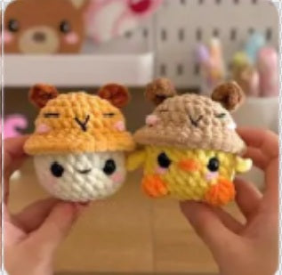 Crochet Baby Chick Plush with Hat
