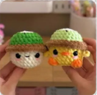 Crochet Baby Chick Plush with Hat
