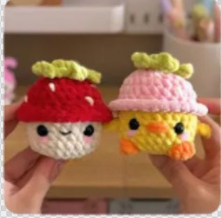 Crochet Baby Chick Plush with Hat