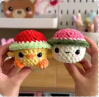 Crochet Baby Chick Plush with Hat
