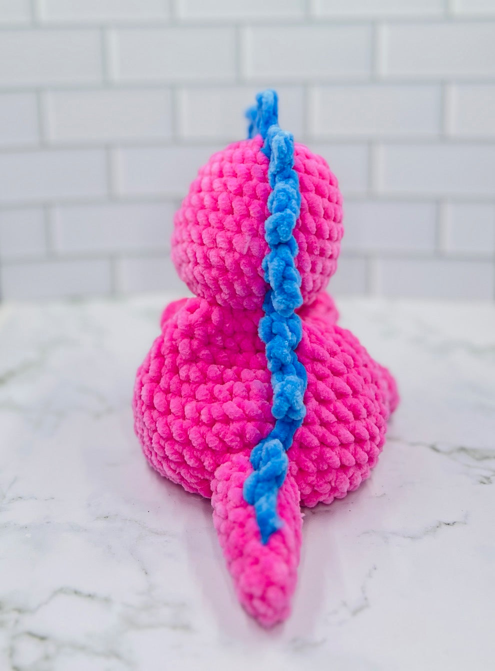 Couch Besties Weighted Crochet Dino | Bright Two-Tone Amigurumi Plush