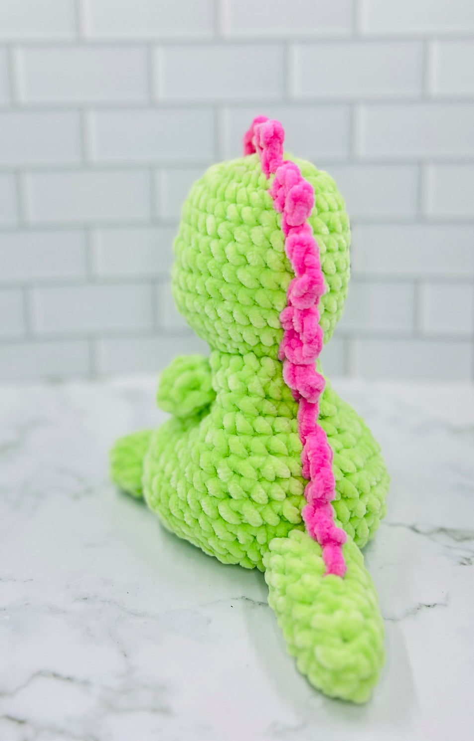 Couch Besties Weighted Crochet Dino | Bright Two-Tone Amigurumi Plush