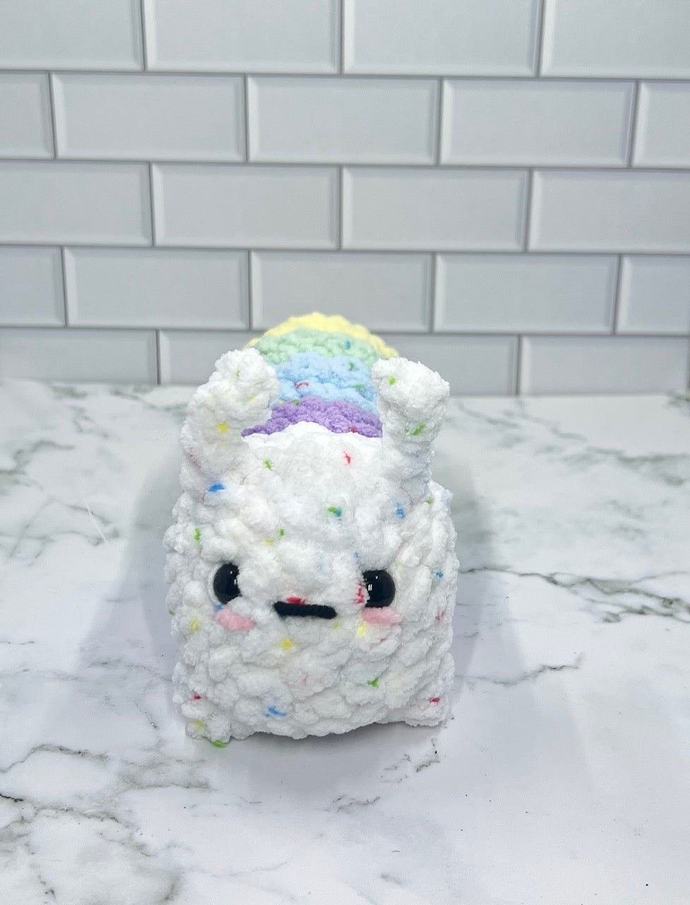 Pastel Chenille Caterpillar Plush | Soft & Cuddly Handmade Toy