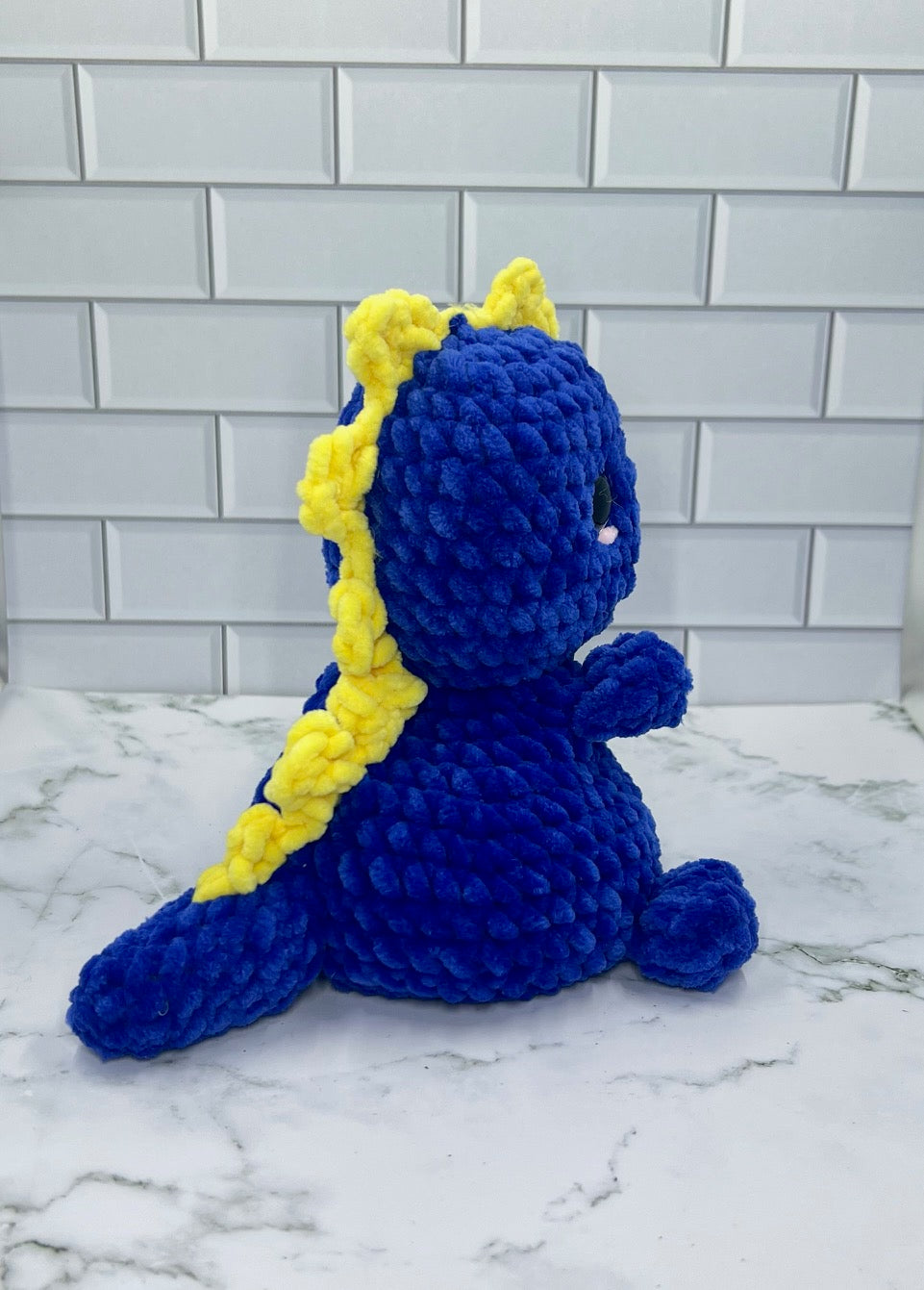 Couch Besties Weighted Crochet Dino | Bright Two-Tone Amigurumi Plush