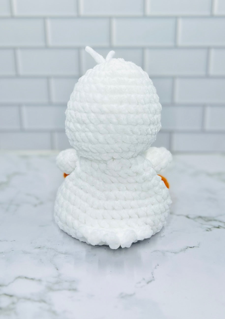 Couch Brigade Weighted Crochet Pekin Duck | Chunky Chenille Amigurumi Plush