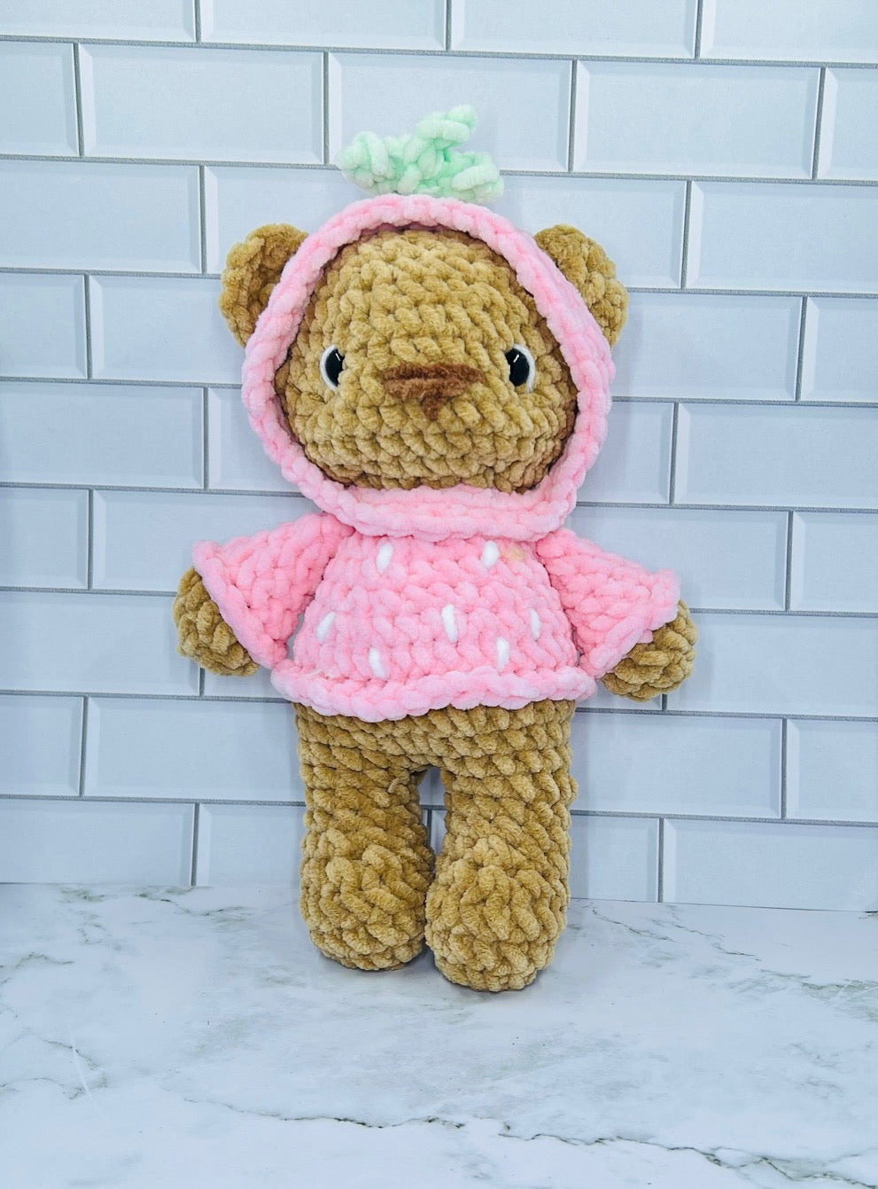 Crochet Hoodie Bear | Handmade Plush Bear with Themed Hoodies