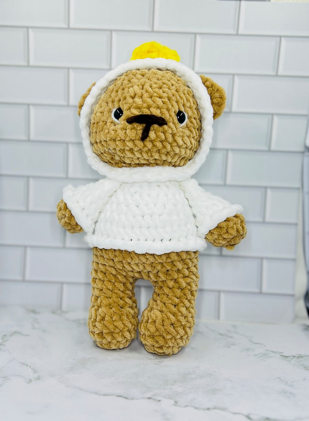 Crochet Hoodie Bear | Handmade Plush Bear with Themed Hoodies