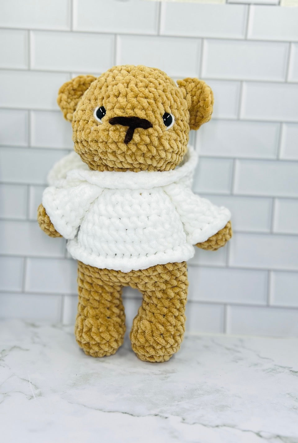 Crochet Hoodie Bear | Handmade Plush Bear with Themed Hoodies