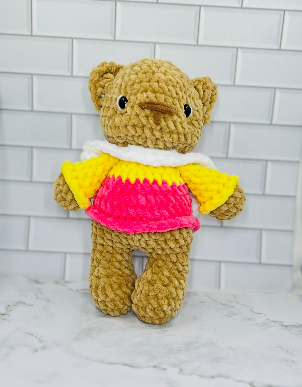 Crochet Hoodie Bear | Handmade Plush Bear with Themed Hoodies