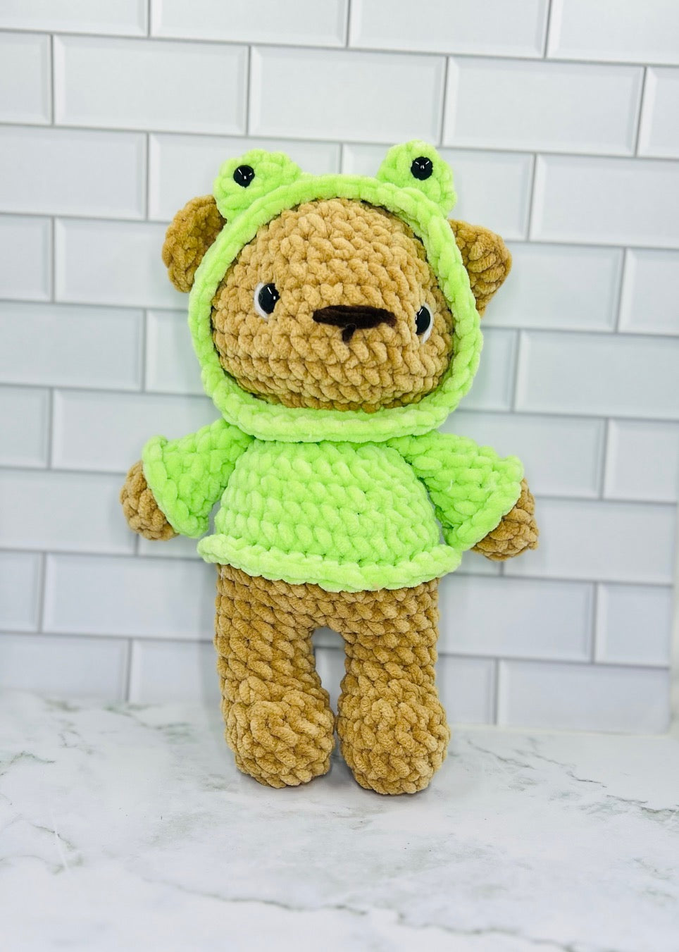 Crochet Hoodie Bear | Handmade Plush Bear with Themed Hoodies