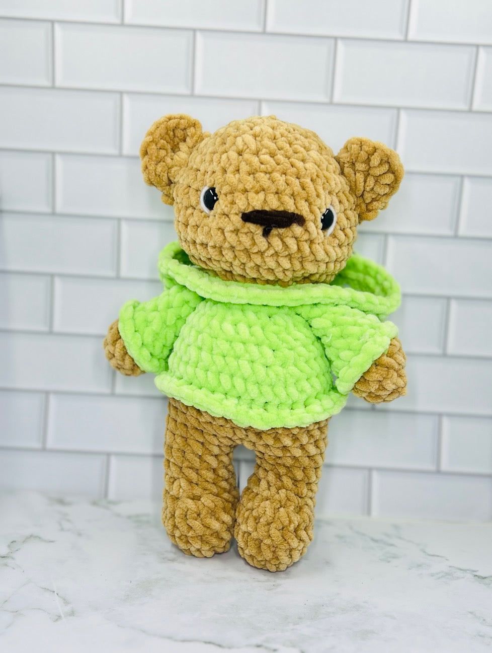 Crochet Hoodie Bear | Handmade Plush Bear with Themed Hoodies
