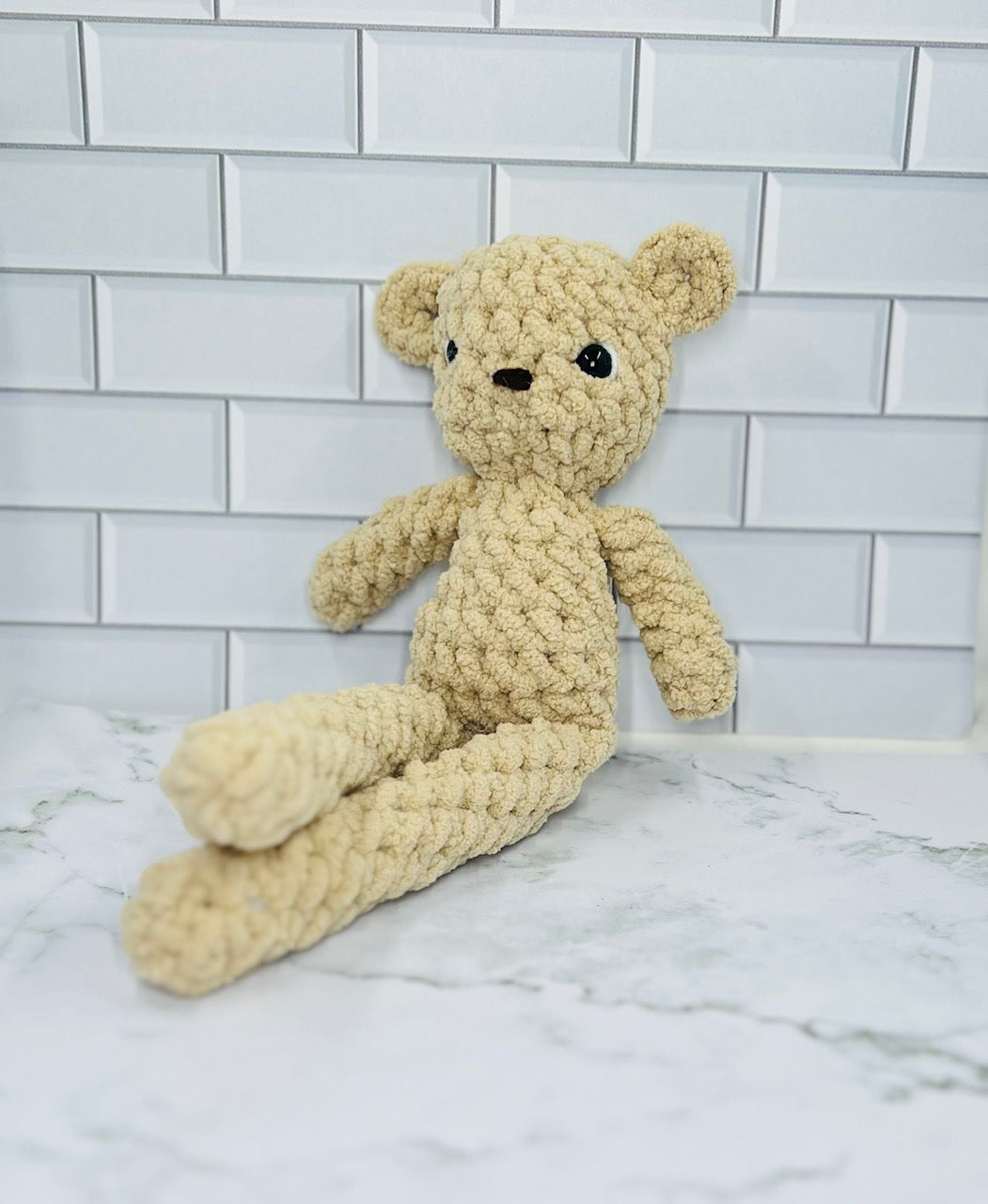 Plush Finn Bear | Handmade Crochet Bear Plushie with Beanie