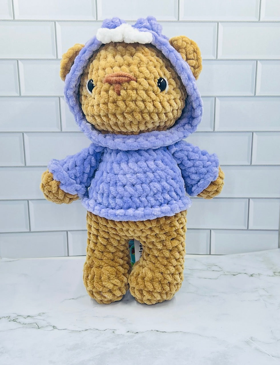 Crochet Hoodie Bear | Handmade Plush Bear with Themed Hoodies