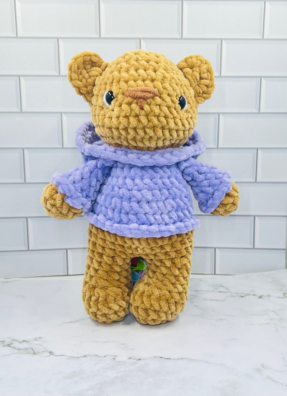 Crochet Hoodie Bear | Handmade Plush Bear with Themed Hoodies