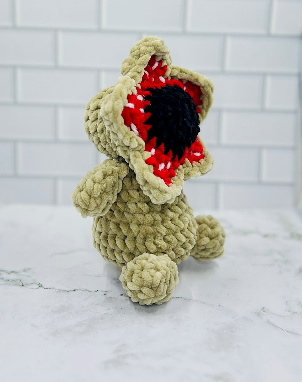 Crochet Baby Demogorgon Plush | Handmade Mini Monster | Soft Chenille Horror-Inspired Collectible