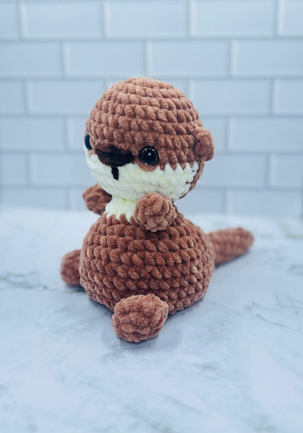 Ophelia the Otter | Weighted Crochet Otter Plush | Chunky Chenille Amigurumi