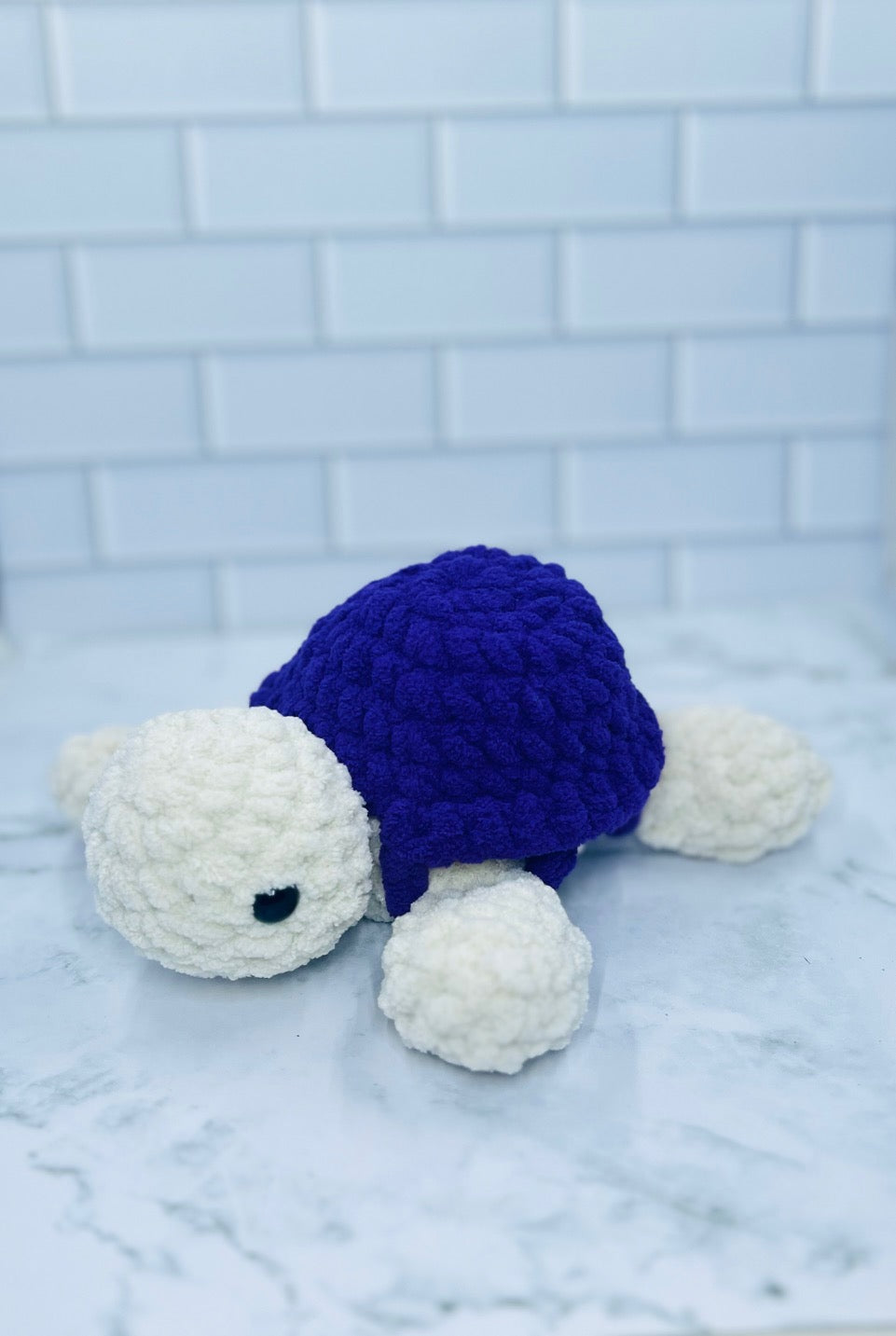 Crochet Sea Turtle with Removable Shell | Handmade Plush Turtle | Soft Chenille Amigurumi | Interactive Stuffed Animal Gift | Ocean Nursery Decor