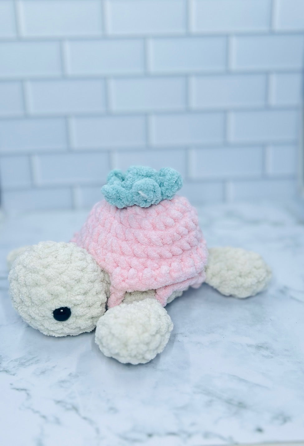 Crochet Sea Turtle with Removable Shell | Handmade Plush Turtle | Soft Chenille Amigurumi | Interactive Stuffed Animal Gift | Ocean Nursery Decor