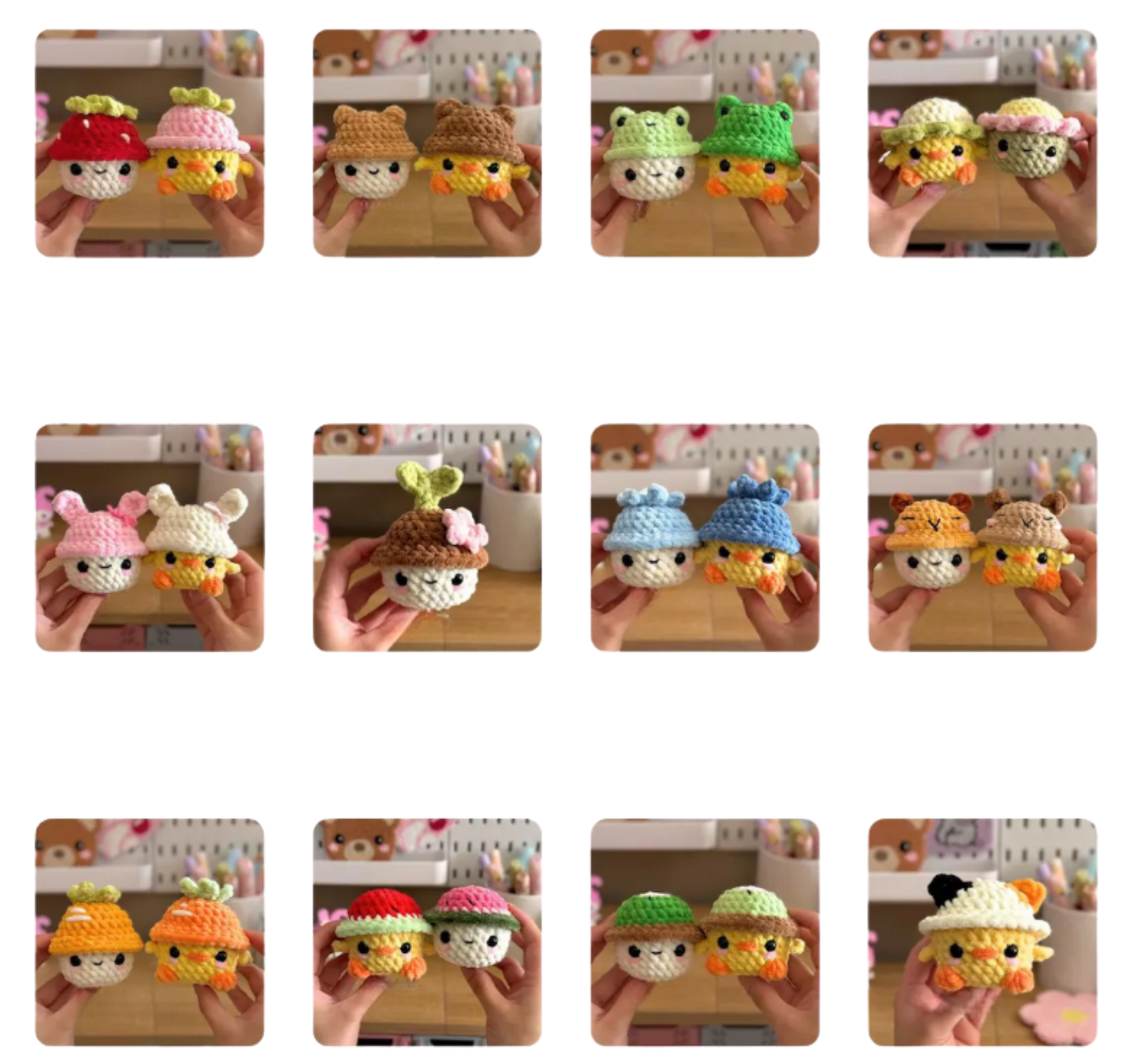 Crochet Baby Chick Plush with Hat