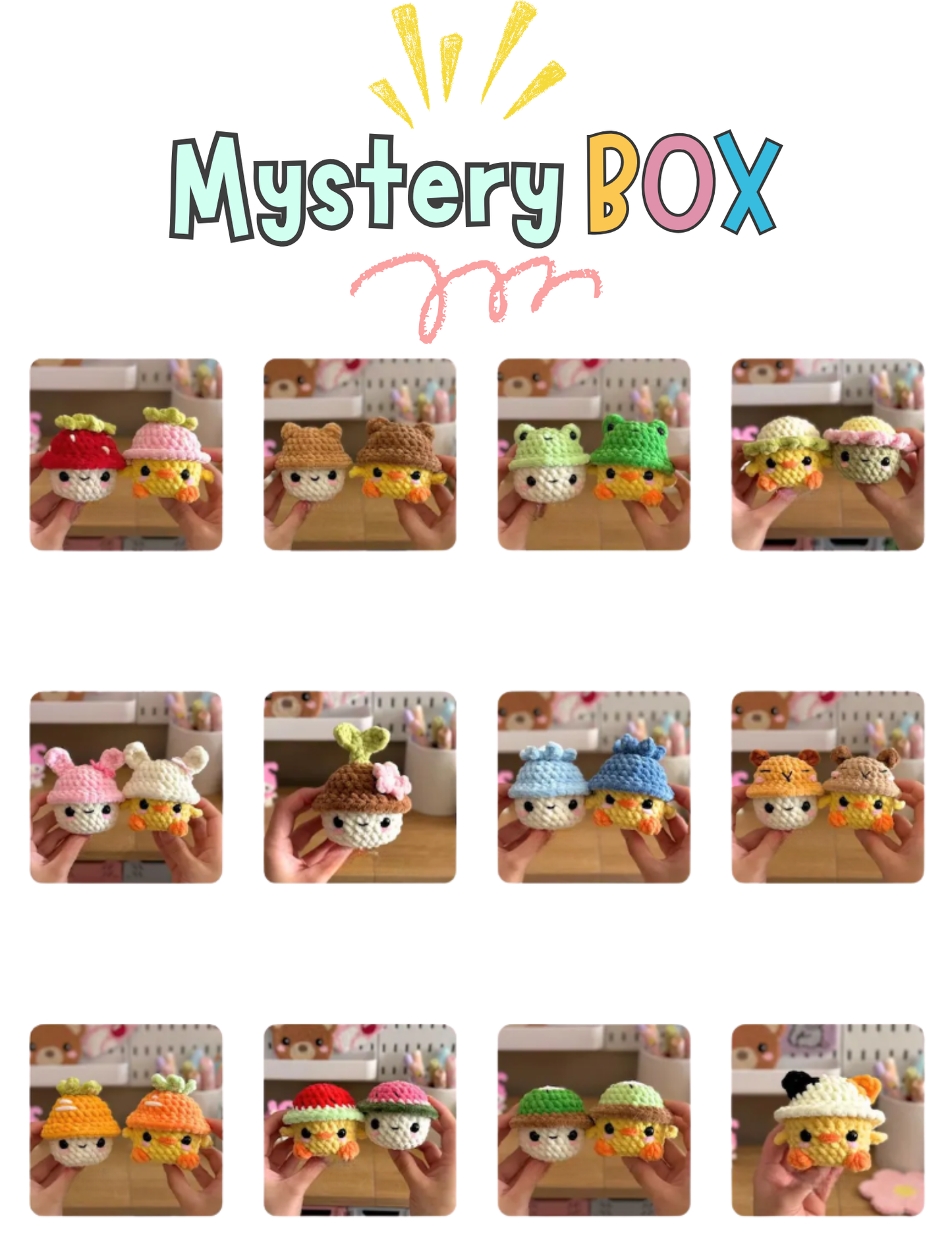 Crochet Baby Chick Plush with Hat
