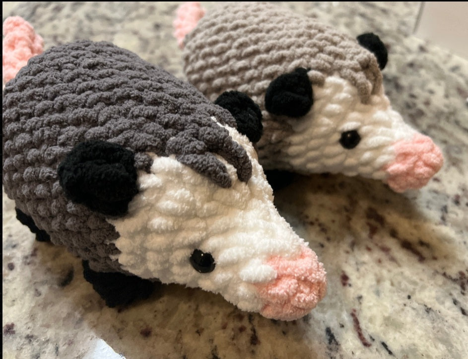 Chunky Crochet Possum Plush | Soft Woodland Friend